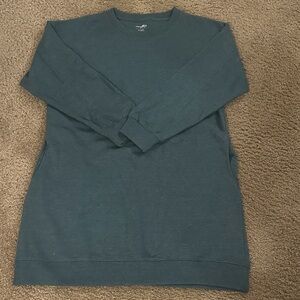 Natural Life Dark Teal Pocket Sweatshirt Dress - S